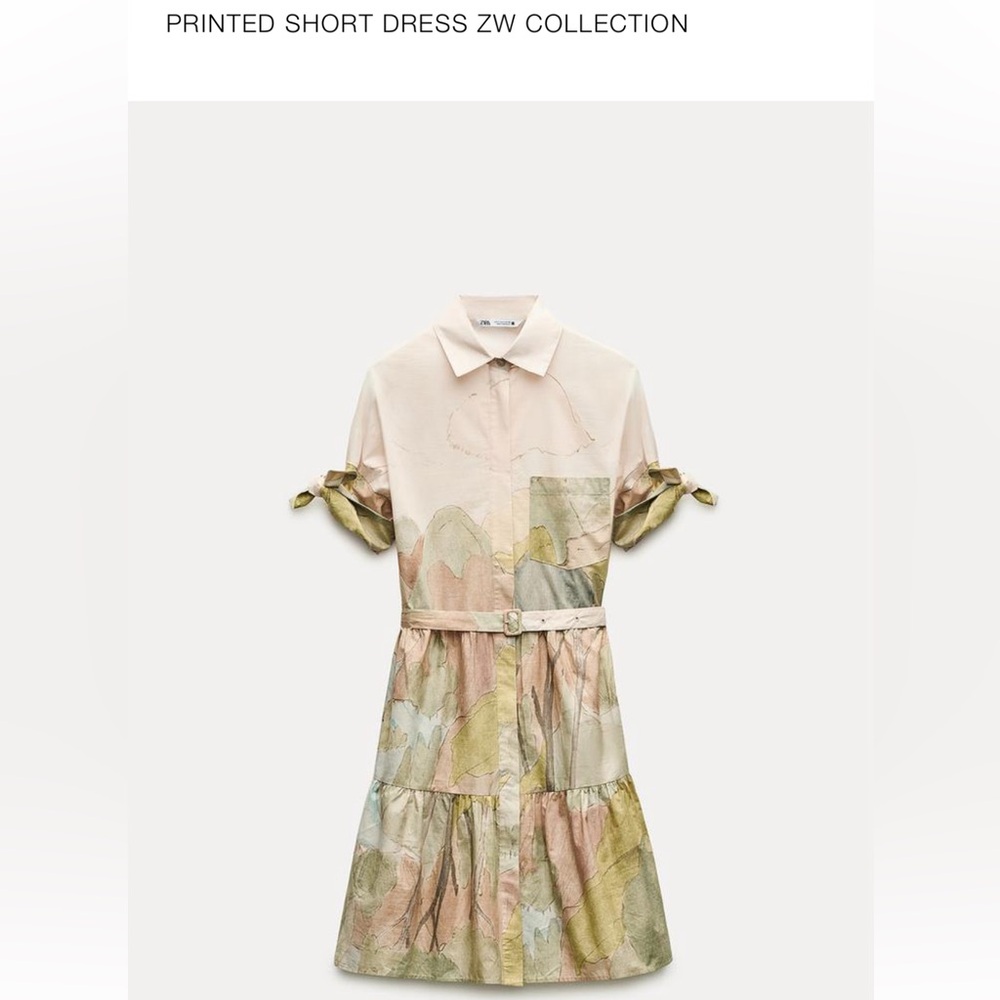Zara printed short dress S